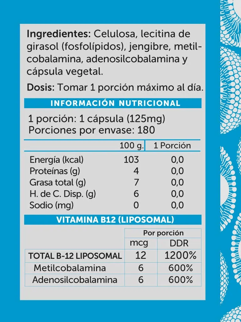 Vitamina B12 liposomal 180caps Wellplus