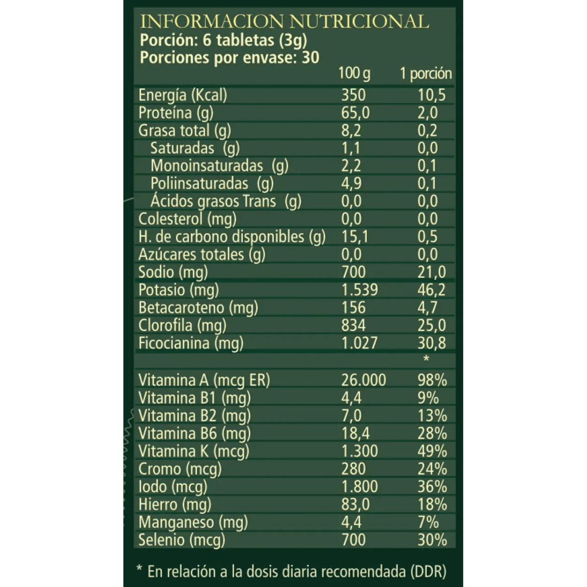 Spirulina beauty 500mg orgánica 180caps Aquasolar