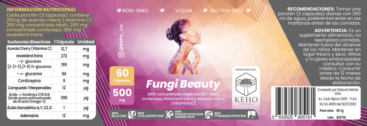 Fungi beaty 500mg 60caps Keho