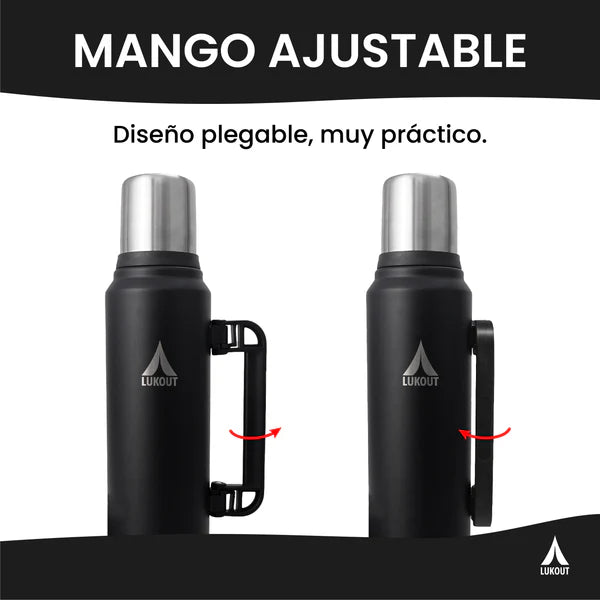 Termo Handle 1300 ml Lukout Metal Pink