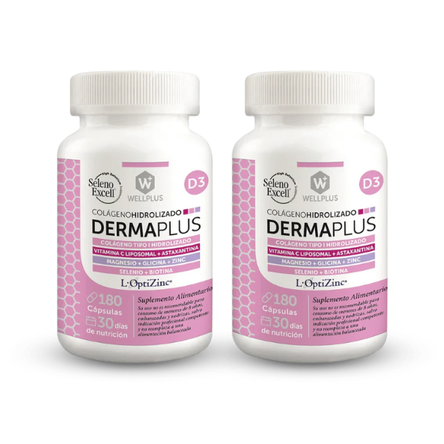 Pack x2 Derma plus 180caps Wellplus