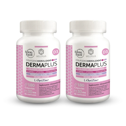 Pack x2 Derma plus 180caps Wellplus