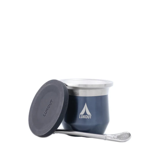 Mate térmico 170 ml + Tapa para mate incluida Lukout Metal Blue