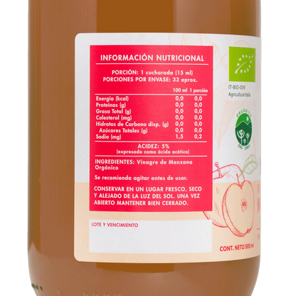 Vinagre Manzana 500ml Orgánico Manare