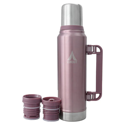 Termo Handle 1300 ml Lukout Metal Pink