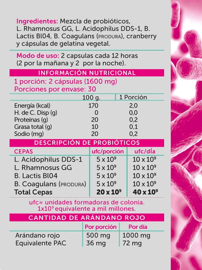 Probiotic Plus 40b Chanberry 120caps Wellplus