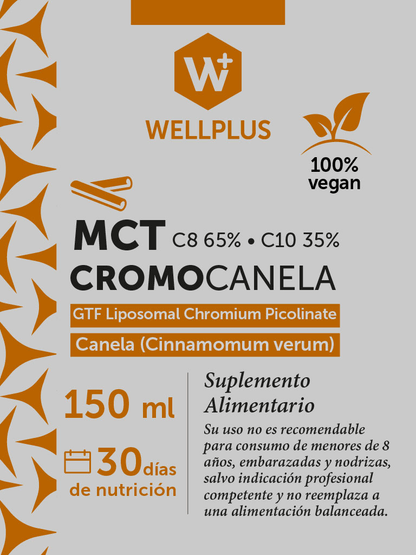 MCT Cromo Canela 150 ml Wellplus