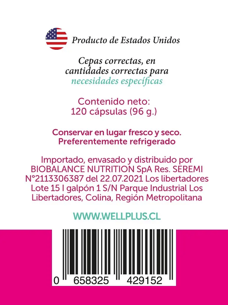 Probiotic Plus 40b Chanberry 120caps Wellplus