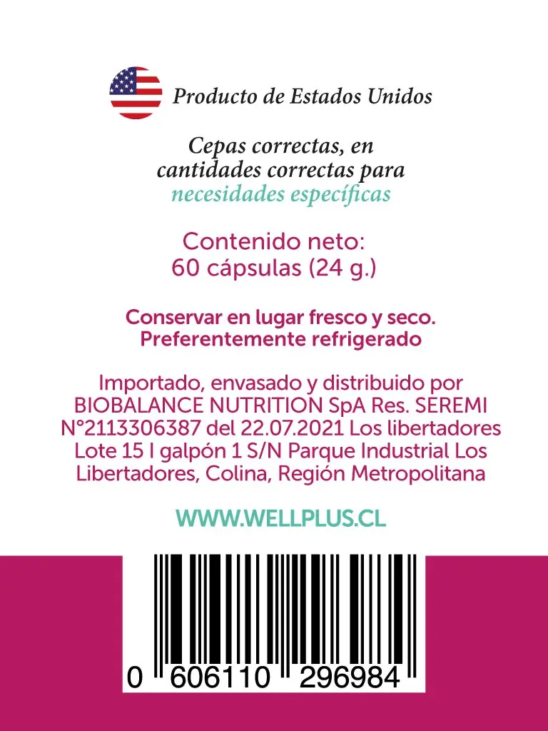 Probiotic Plus 40b 60caps Wellplus