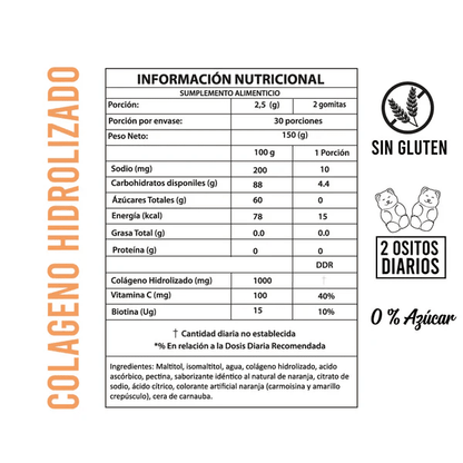 Gomitas colágeno hidrolizado 60und Perfect Bear