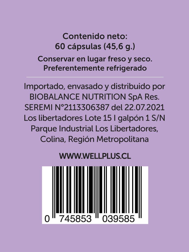 L Glutatión liposomal 60caps Wellplus