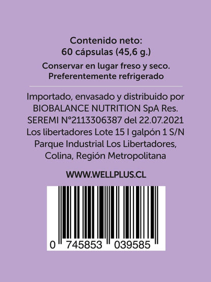 L Glutatión liposomal 60caps Wellplus