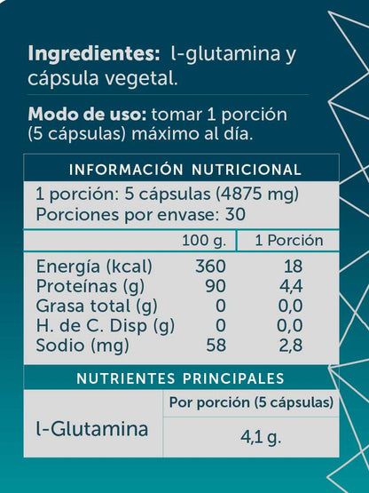 L Glutamina Pure 150caps Wellplus