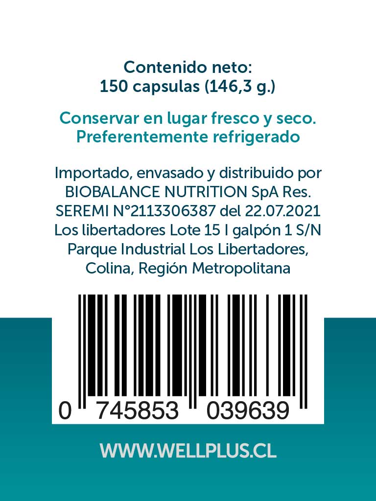 L Glutamina Pure 150caps Wellplus