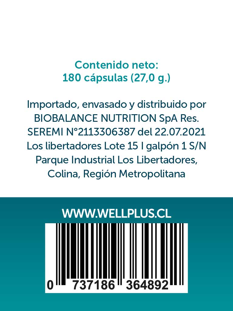 L triptofano pure 100mg 180caps Wellplus