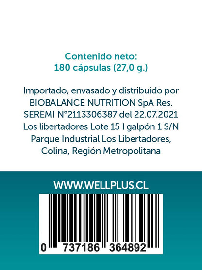 L triptofano pure 100mg 180caps Wellplus