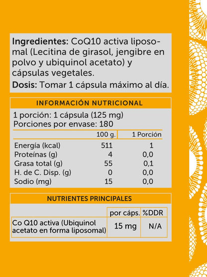 CoQ10 activa liposomal ubiquinol 180caps Wellplus