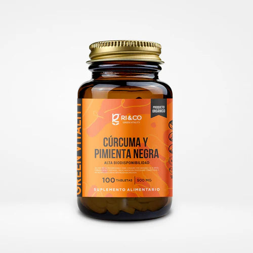 CURCUMA Y PIMIENTA NEGRA 100 TABLETAS RI&CO